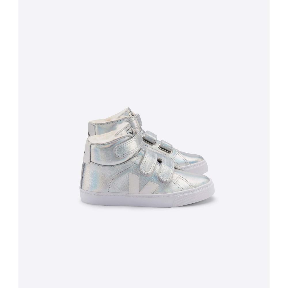 Veja ESPLAR MID FURED LEATHER Magasszárú Gyerek Silver/White | HU 693CTV